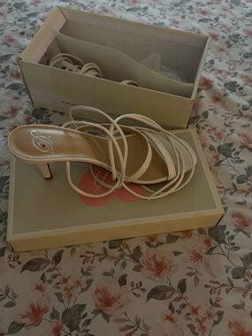 Delicious White Strappy High Heel Sandals
